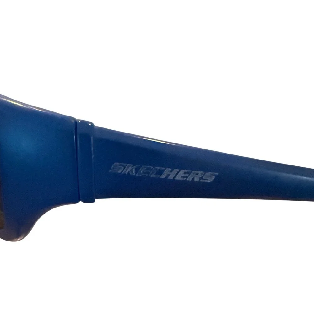 Skechers Blue Wrap Sunglasses‎ Sporty Y2K Shield Retro Activewear Shades